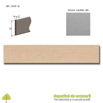 Cant ABS Stejar Cremona nisip 22mm x 2mm Compatibil cu PAL Melaminat Stejar Cremona nisip Egger H1394 ST9