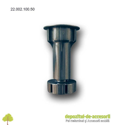 Picior plastic bucătărie H100 negru 22.002.100.50