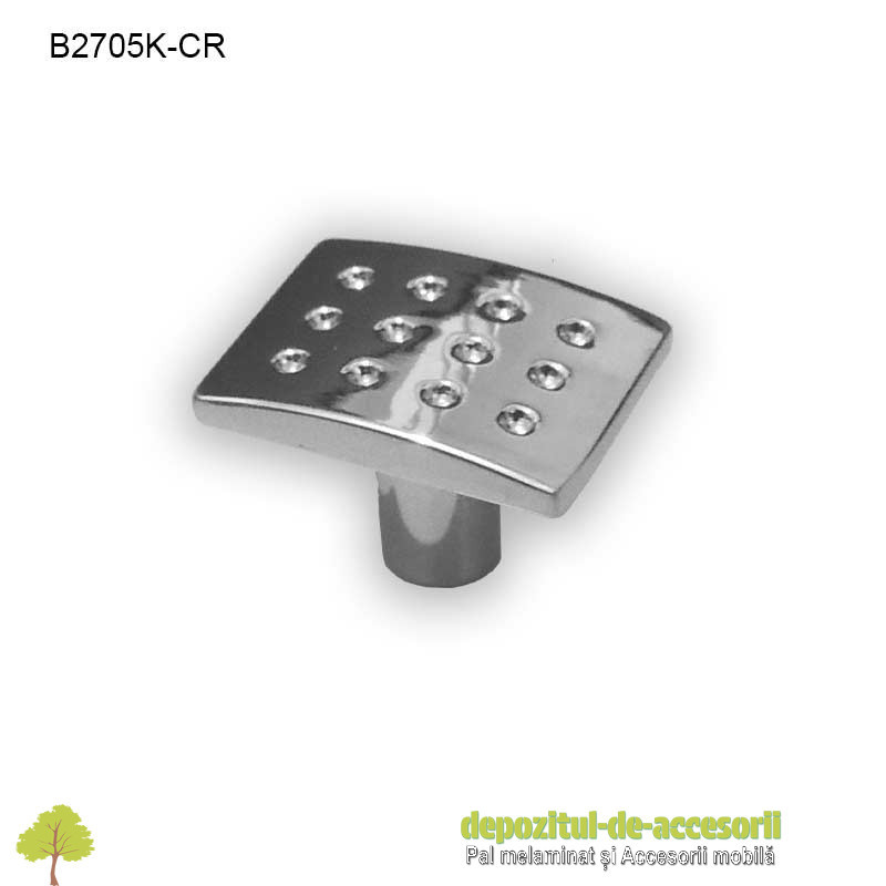 Buton metalic mobilier B2705K-CR cromat